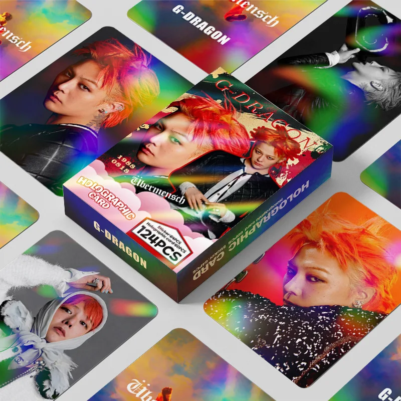 Kpop 124pcs/box Holographic Laser Card Bigbang G-Dragon U Album HD