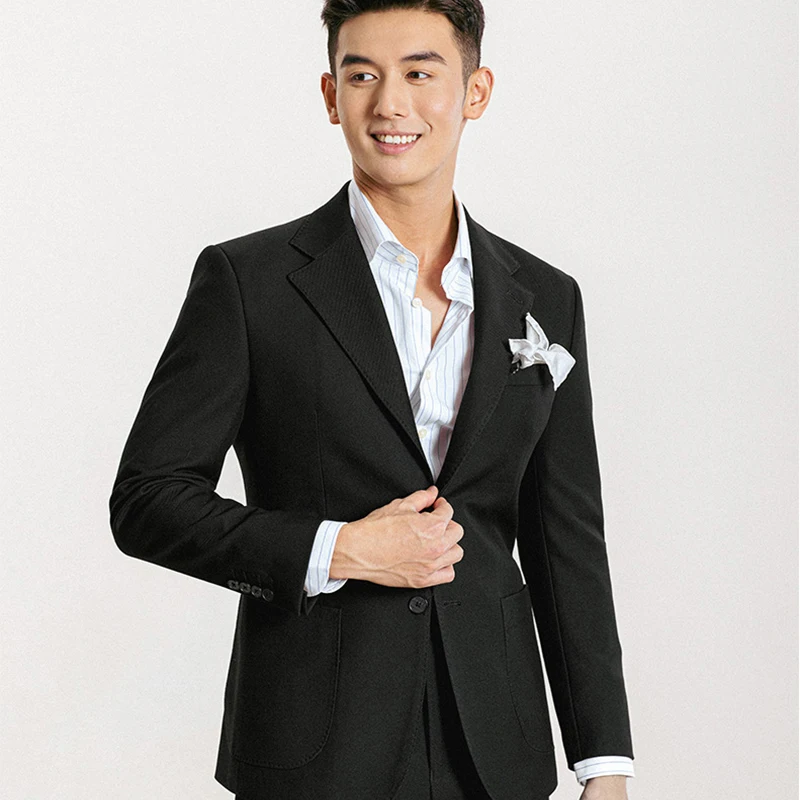 Wholesale Direct Sales Black Coat Pant Men Suit Business Formal Dress  Wedding Slim Fit Suits for Man