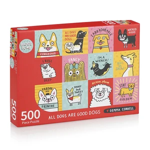 All the Dogs Are Good Dogs Jigsaw Puzzle 500 Pieces Custom Printed Paper Jigsaw Puzzles for Adults and Children