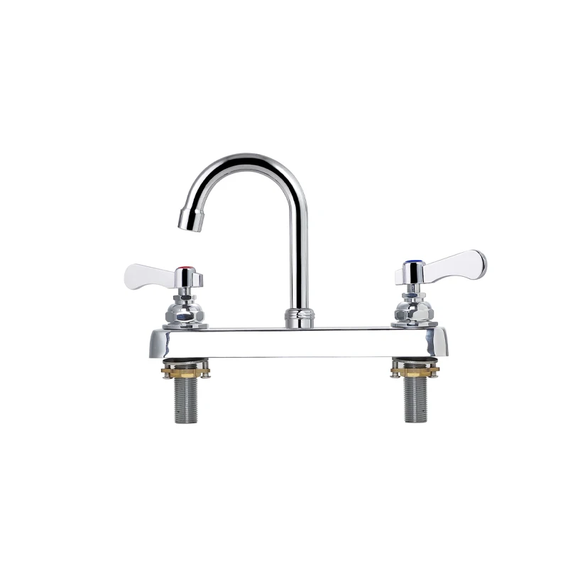 Commercial Kitchen Faucets Modern Design Dual Handle Brass Kitchen Faucet Tap for Hotel Kitchen and Bathroom Use supplier