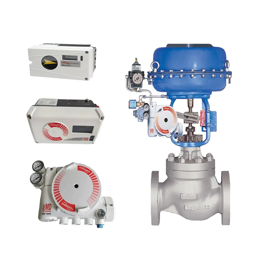 Chinese Control Valves With Positioner Flowserve  3200MD-28-D6-E-04-40-0G-00 and 67cfr regulator and Asco solenoid valve