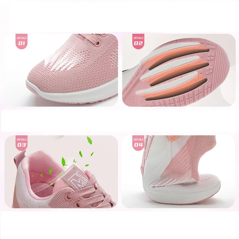 I-RUNNER Sophia Women's Walking Shoes - Leather & Mesh Diabetic Shoes With Wide Toe Box - View #4