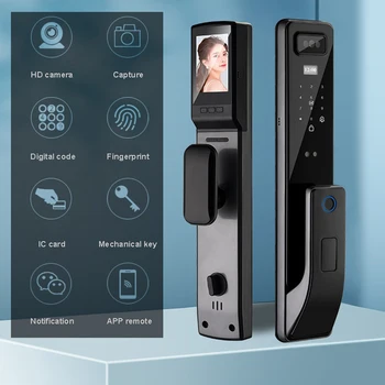 Enrique Usmart Go automatic fingerprint digital safe door lock for home smart 3D face recognition outdoor exterior door lock