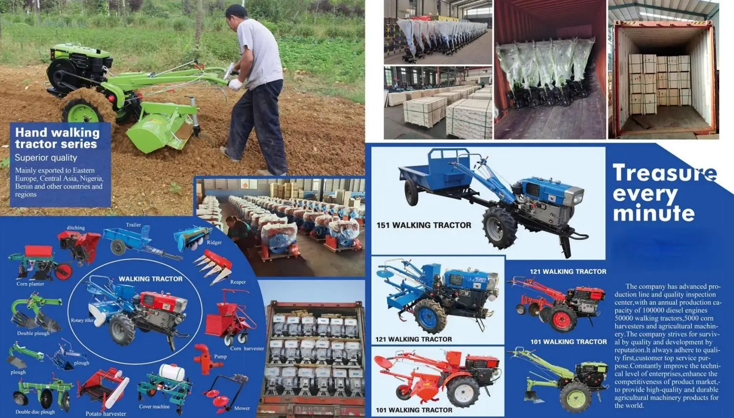 Agriculture Diesel Motocultivador Tractor Parts Cultivators Rotary ...