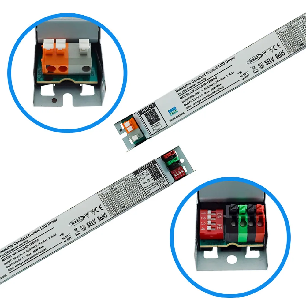 Светодиодный драйвер Dali с регулируемой яркостью 50 Вт ультратонкий затемнением