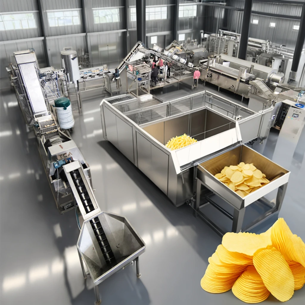 TCA Fully Automatic Frozen French Fries Processing Line French Fried Potatoes Equipment Making Machine