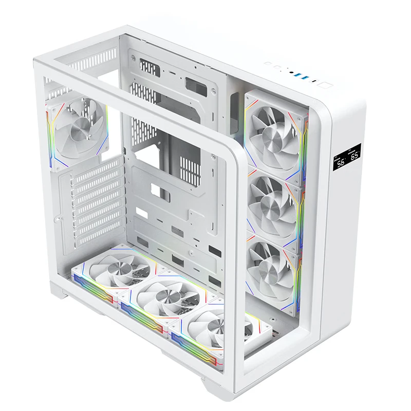 Lovingcool 三面強化ガラス フルタワーPCゲーミングケース ATX ITX対応