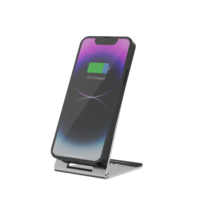 Customized products new arrivals QI2  Super thin folding design Aluminum Alloy wireless Charger 15W fast  charging  phone holder