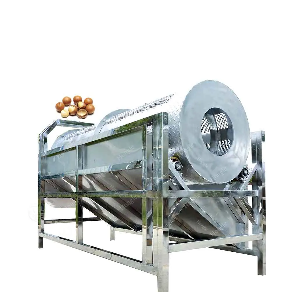 Trommel Cashew Pinda Was- en Reinigingsmachine Macadamianoten Reinigingsmachine