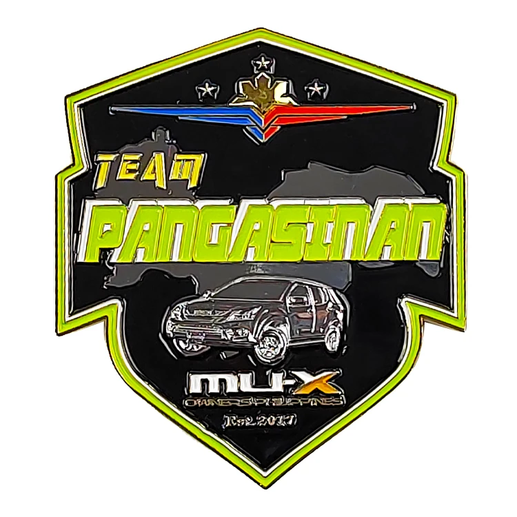 Customized Emblem Adhesive Badge Emblems Embossed Metal Sticker Custom Logo Car Emblems for Sale