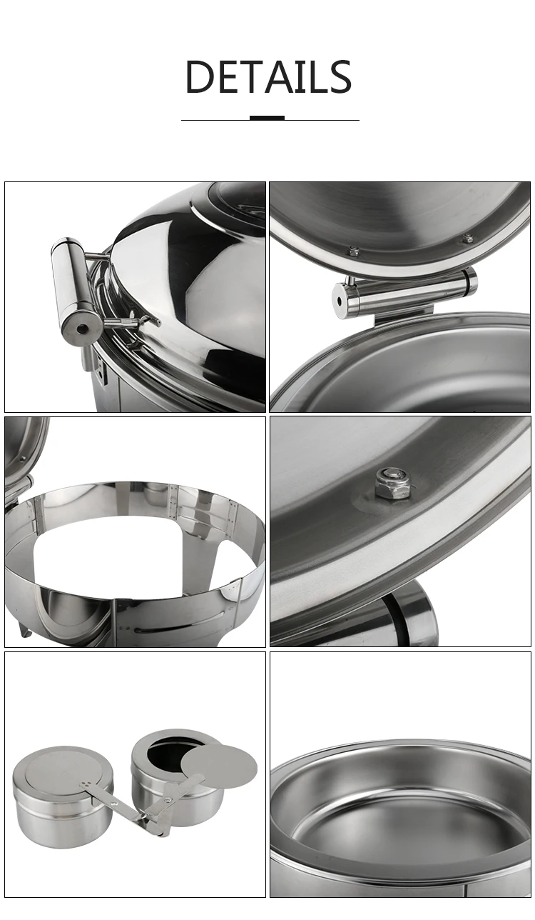 Modern Stainless Food Warmer Buffet Serving Equipment Catering 6l Gold