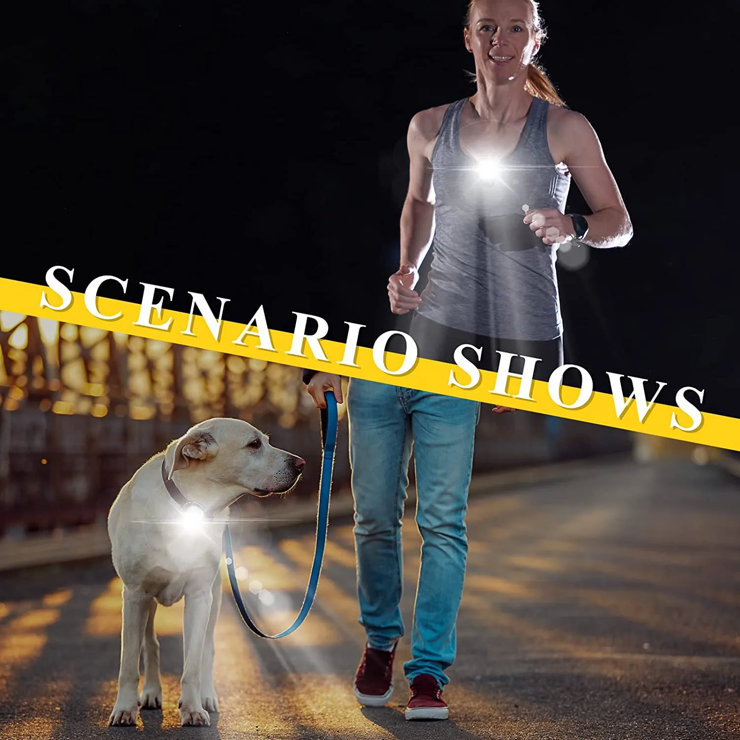 LED Clip Running Light Jogging: 2 Pezzi USB Riflettente - 11