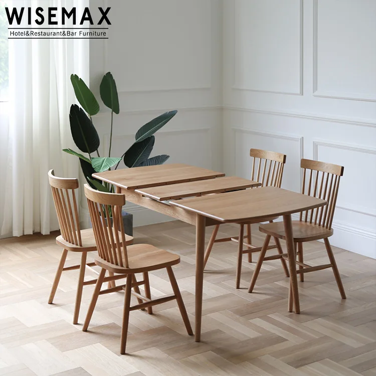 Chinese Wholesale Nordic 120cm Round Solid Oak Wood Dining Table - China Dining  Table, Home Furniture