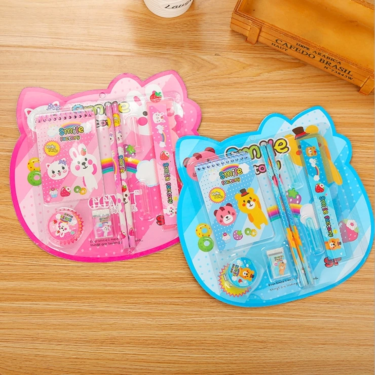Cute Cartoon Kids Stationery Set Back To School Kawaii School Supplies