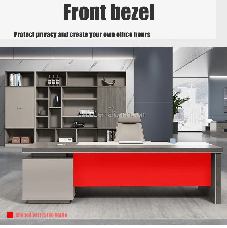 Modern Luxury Wooden Office Desk Workstation Table Designs Boss High