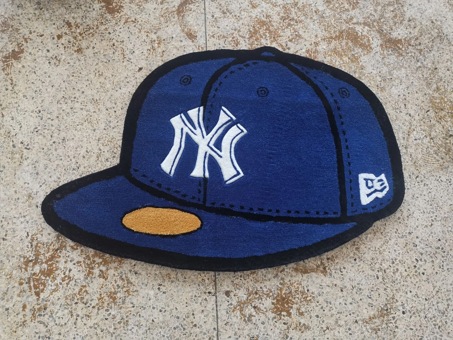 Fitted Hat Custom Tuft Rug ATL Braves Fitted NY Yankees 
