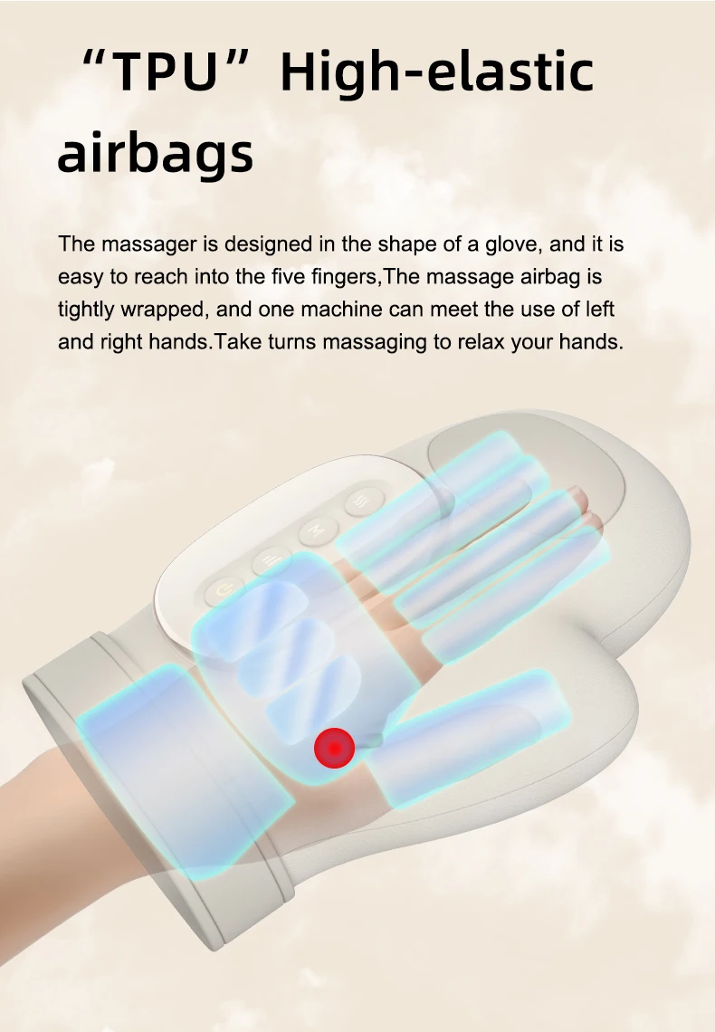 Smart Hand Massager with Airbag Compression Finger Wrist Palm Acupoint Massage G
