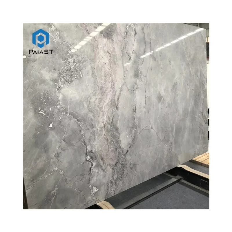 Dostawa 36x36 polerowanych jasnych szarych płytek marmurowych na podłogę, cena szarego marmuru imperialnego w Tunezji