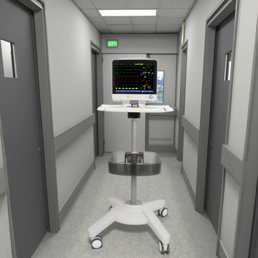 Modern Hospital Utility Cart Aluminum Alloy Hotel Medical Trolley Compact Design Storage Basket Brake Wheels 2