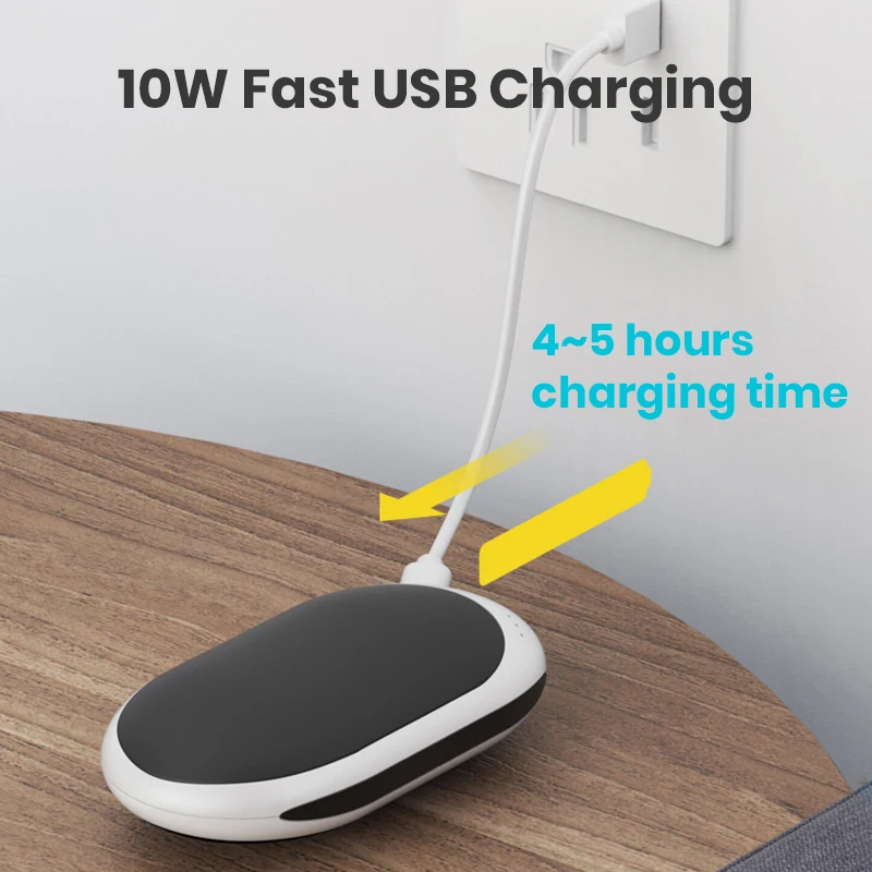 7800mAh USB грелка для рук Карманный электрический грелка перезаряжаемый портативный внешний аккумулятор для дома автомобиля офиса детей использования