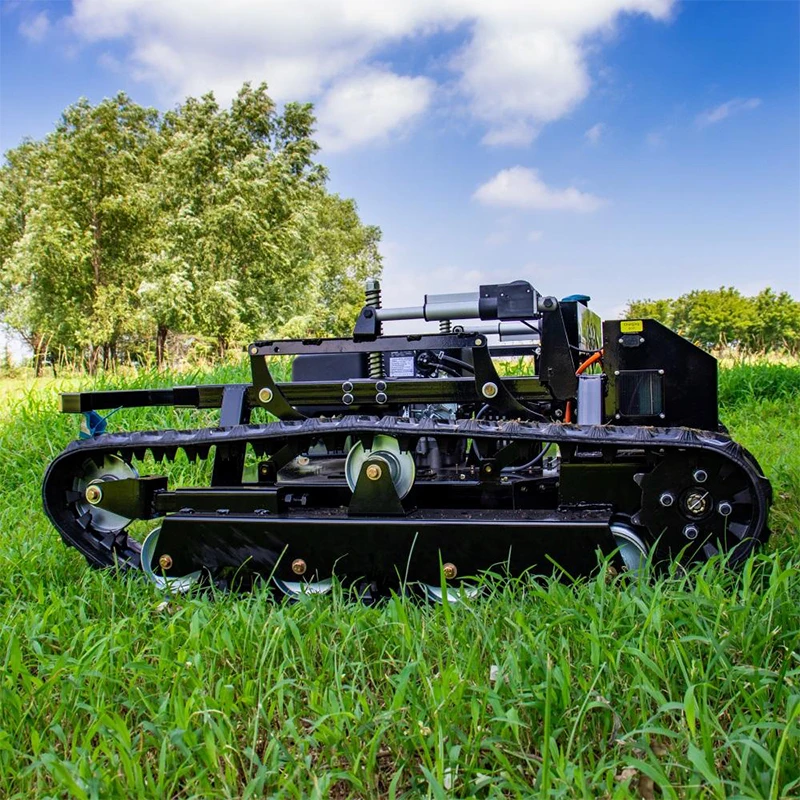 CE/EU/EPA Remote-controlled Tracked Lawn Mower Cutting Width 800mm Briggs & Stratton Engine One-key Start 4.2 Acres Per Hour