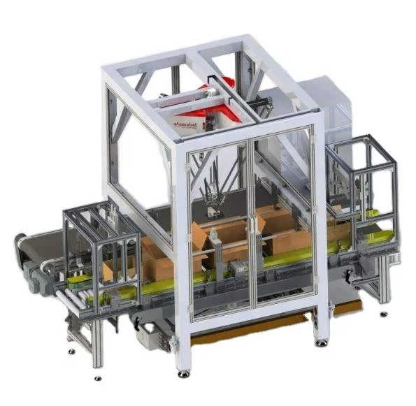 Automatic Spider Hand Delta Arm Robot Pouch Bags  Carton Case Packer Packing Machine