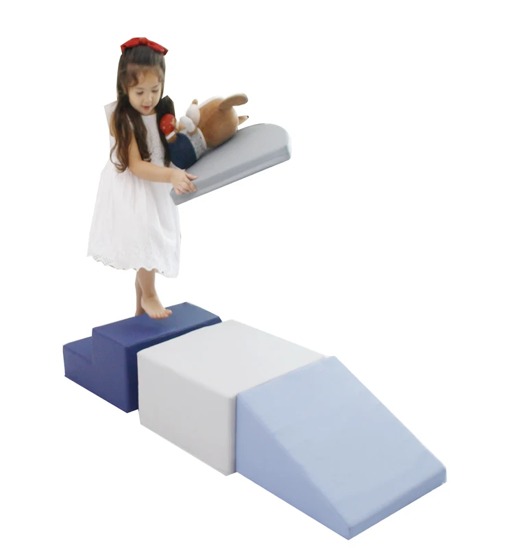 Juego de escalada de espuma para niños, tobogán suave no tóxico y