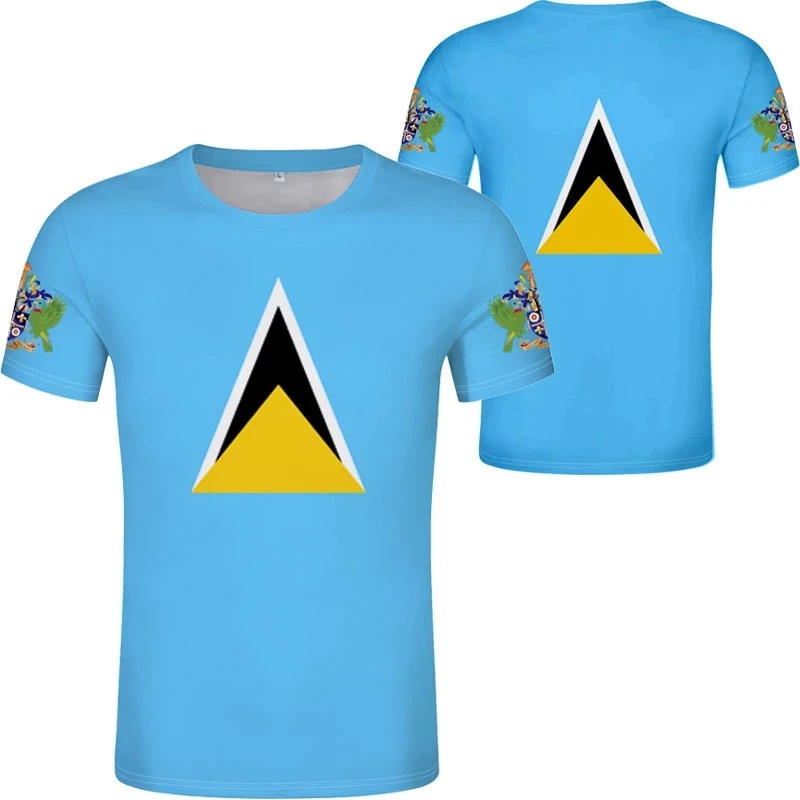 Personalized St Lucia Flag Shirt for