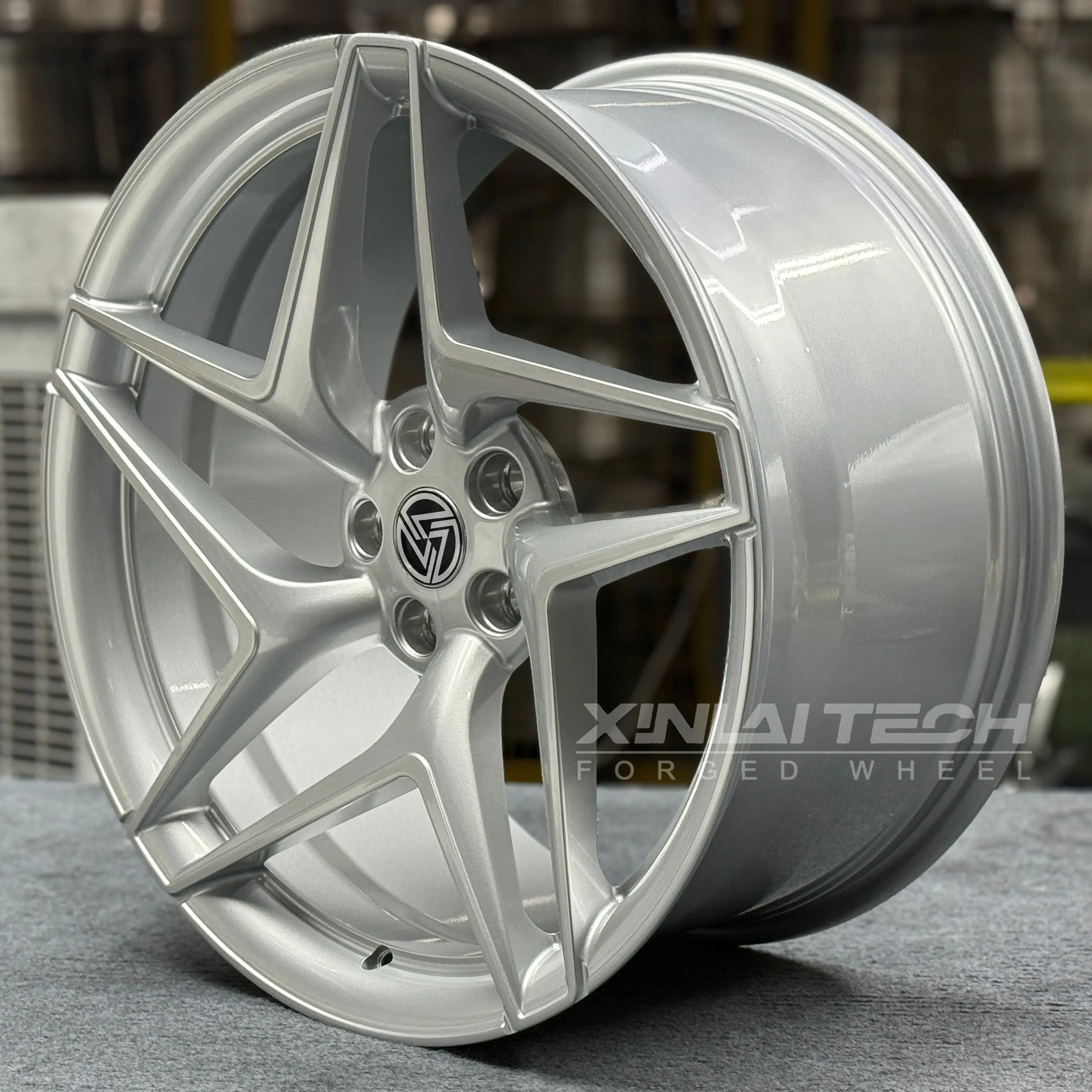 Forged 5-Spoke Silver Alloy Wheel Rim 17'-23' 5x100 5x112 5x114.3 5x120 for Honda BMW Audi VW Ford Chevrolet Lexus Mazda Wheel - Image 2