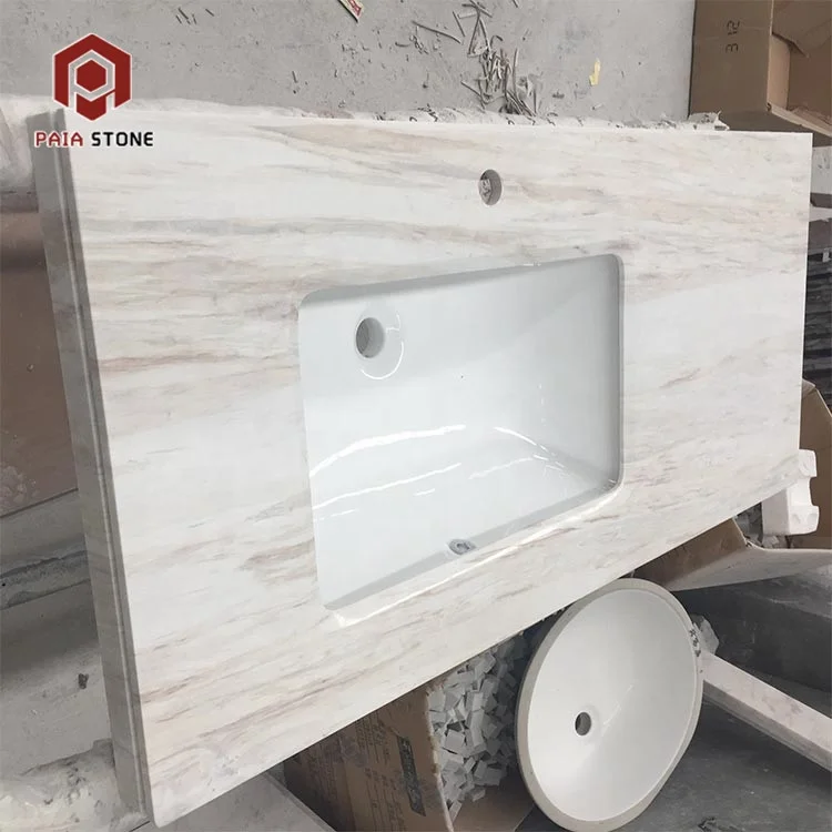 product precut white marble countertop bathroom vanity top-2