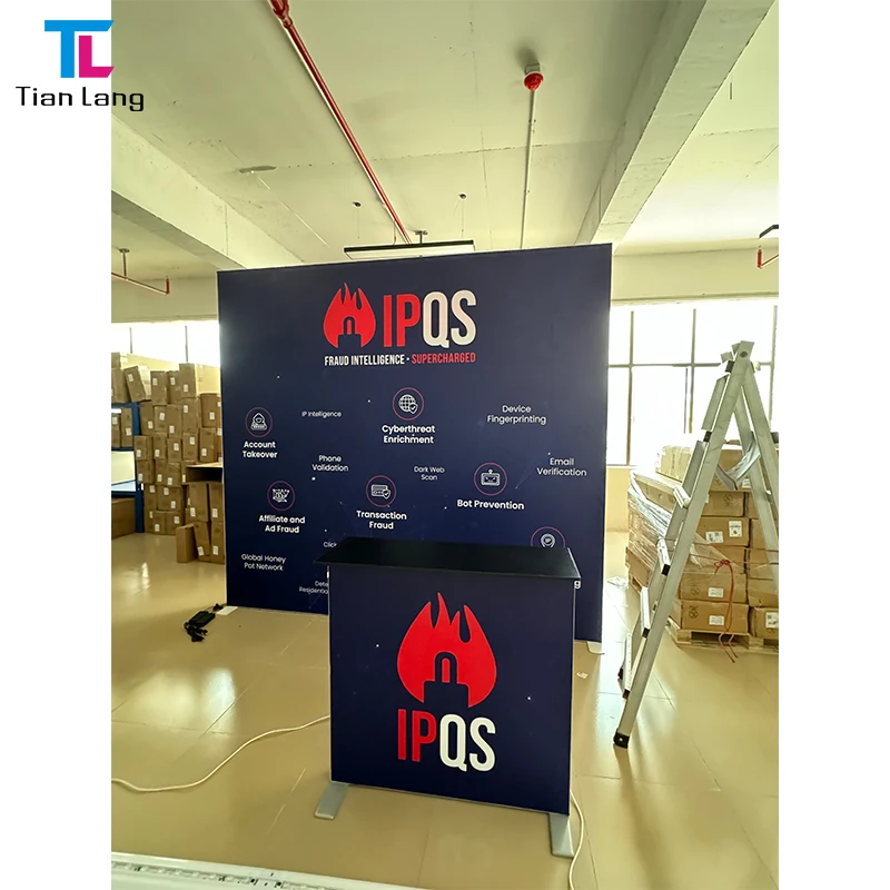 Wholesale LED display high quality reusable aluminum frame SEG frameless advertising promotion trade show booth light box