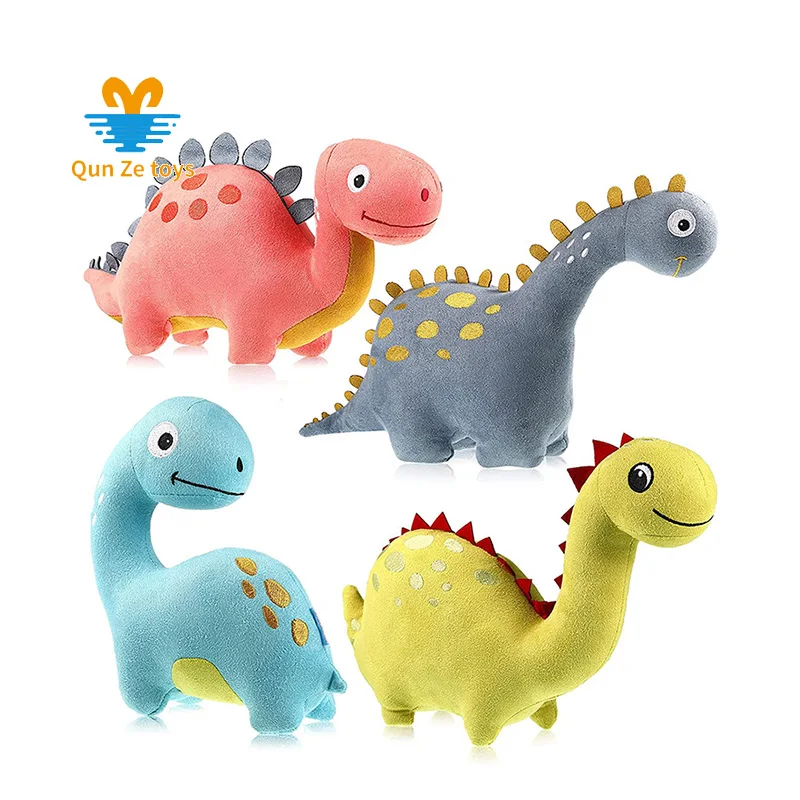 Custom Plush Dinosaur Stuffed Animal Set Of 4 Soft Dinosaur Plush Toys