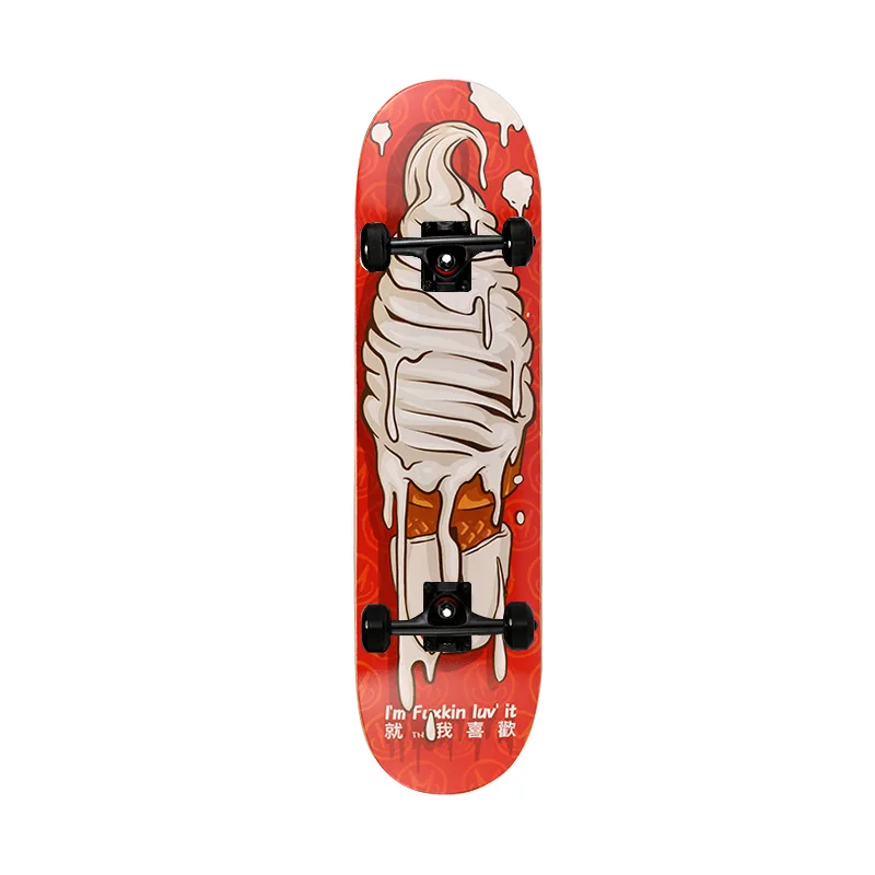Pro Complete Skateboard Wholesale 7 Ply Canadian Maple Wood Skateboard