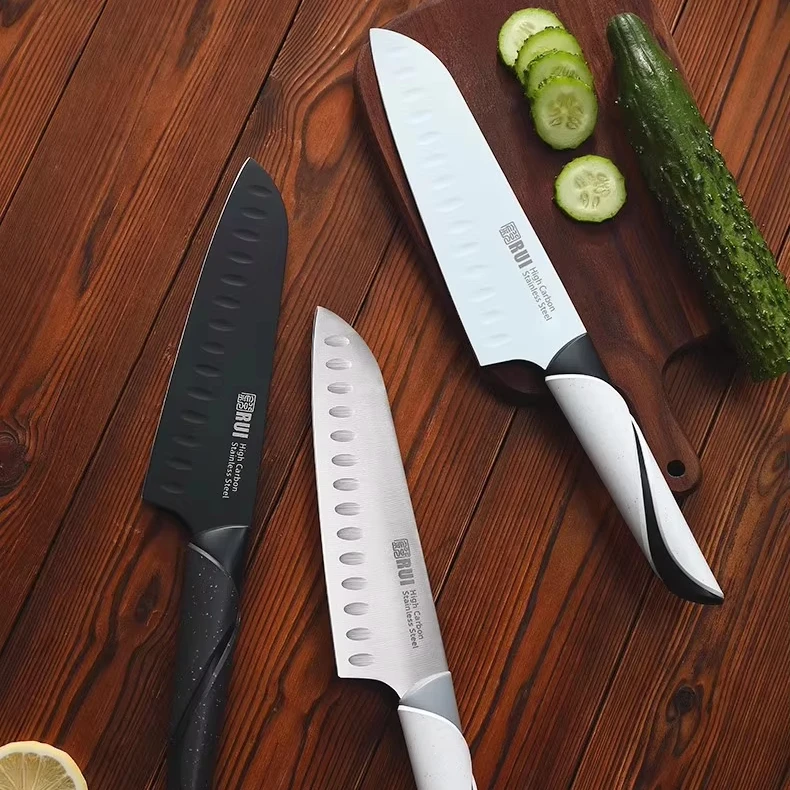 RUI High-End Chef's Knife Complementary Santoku  Knife Food Slicer Home Kitchen Knife with Steel Metal Material