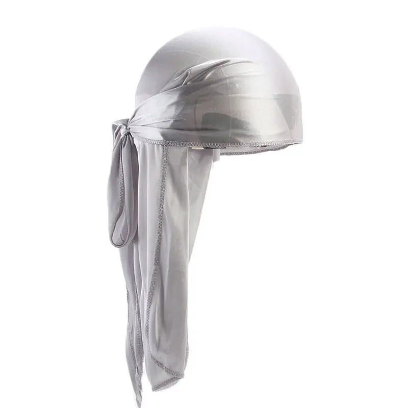 Атласный шелковый шарф Durag с принтом на заказ пиратский мужской головной убор повязка для волос бандана оптовая продажа дизайнерский durag