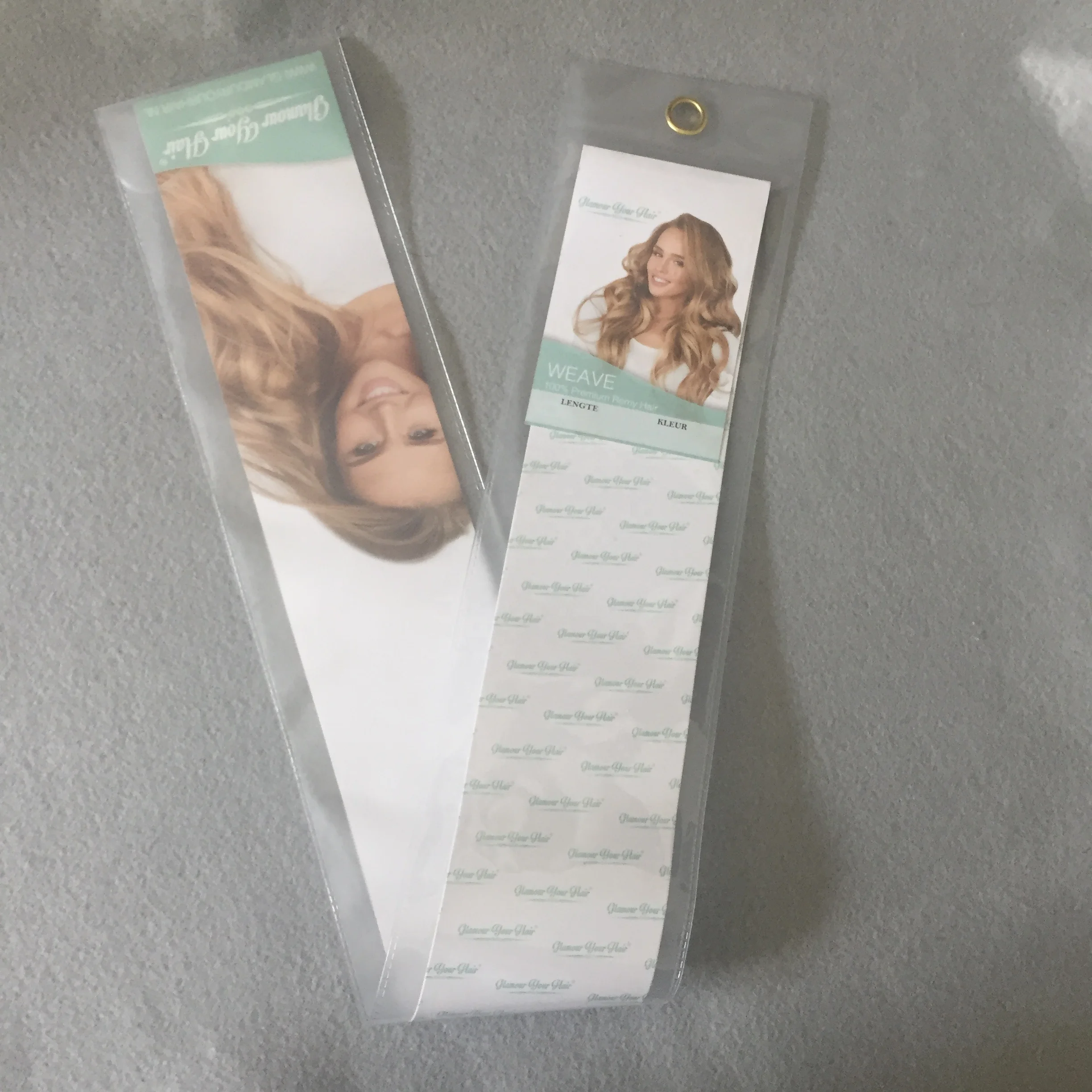 Custom Logo Clear Pvc Zip Wig Bag Hair Extensions Plastic Packing Bag