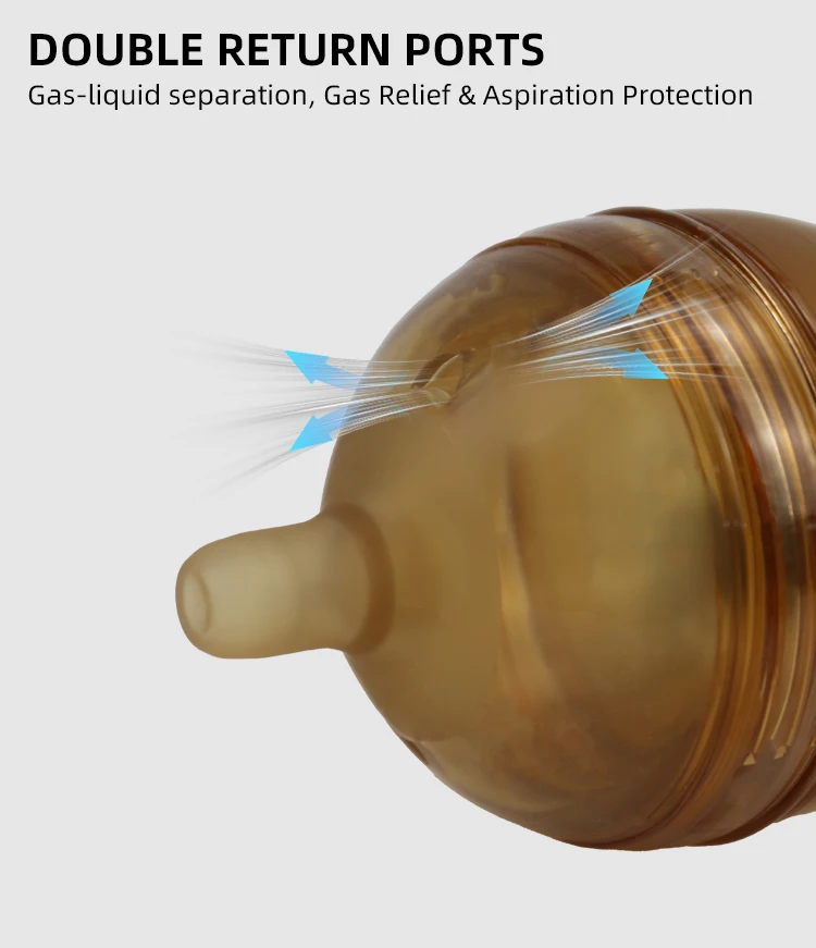 90ml BPA Free Newborn Baby Bottle 0-12 Months Solid Silicone PP Wide Mouth Nipple Feeding Design Imitates Breast Milk Bottle details