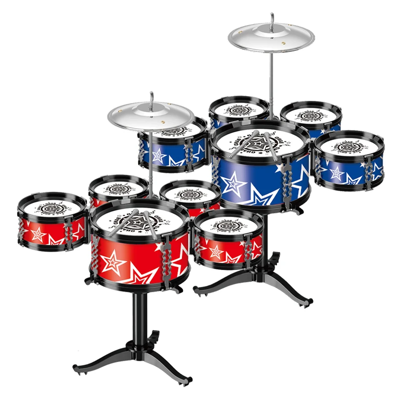 Hot Sale Style Kids Jazz Drum Cheap Musical Drum Set Musical