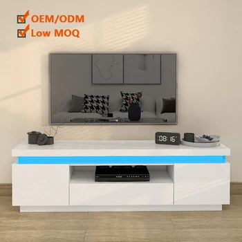 New Design Modern Luxury 16 color LED TV stands table for home and office TV unit cabinet