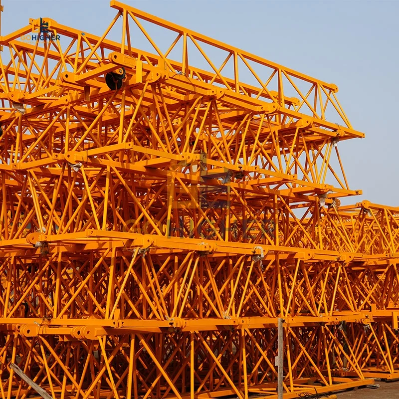 TopKit Tower Crane Qtz160 Qtz250 7030 10 Tons 70m Mast 1.2m 18 Tons Hammerhead Tower Crane for Construction Site