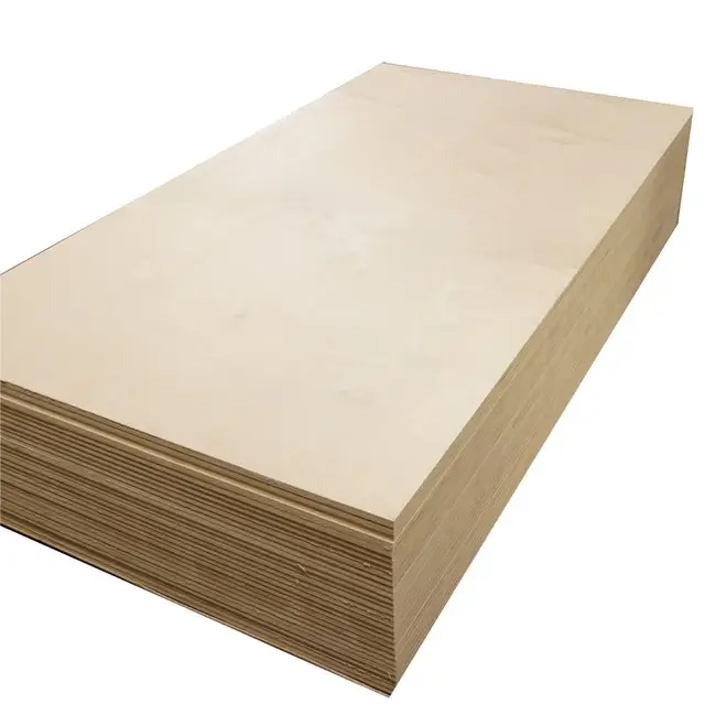 Baltic Birch Poplar Pine Plywood Sheet First-class Grade Plywood Waterproof 9mm 15mm 16mm 18mm 21mm 10 13 15 Ply 4x8 White E0