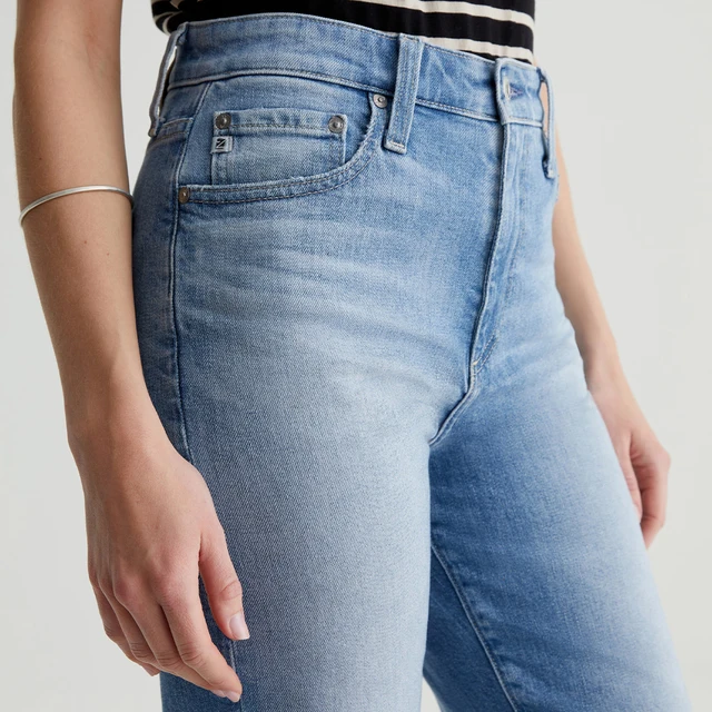 Customizable OEM/ODM Vintage Women's High-Rise Straight Jeans in Pure Cotton - Perfect for Streetwear and Everyday Wear