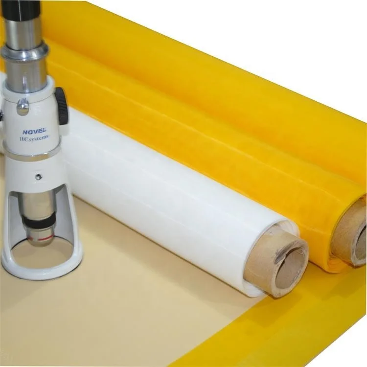 Silk Printing Mesh Fabric 100/110/120/140/160/180/200/250/300 White Yellow For Screen Printing Machine Equipment Accessories