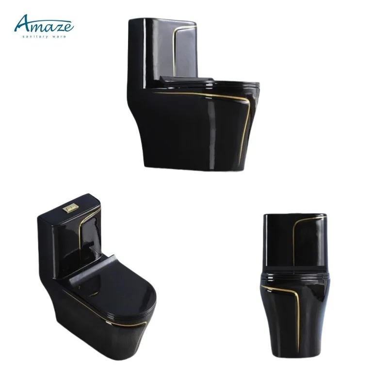 Modern luxury sanitary ware bathroom commode wc one piece water closet floor mounted ceramic toilet manufacture