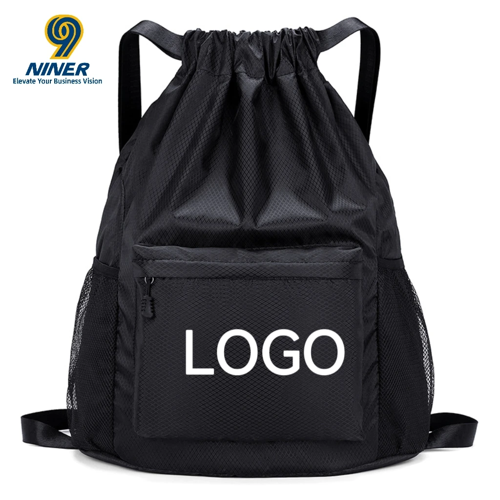 Custom Drawstring Backpack with Rope for Basketball Sports Swimming Training & Storage