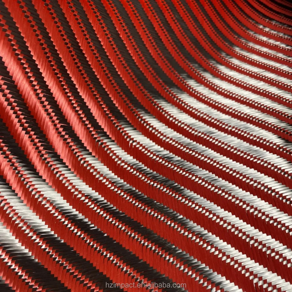 3K 240g Big Twill Red Carbon Fiber Cloth Waterproof Flame Retardant Woven for Upholstery Cars Outdoor Crafts Industries Rolls
