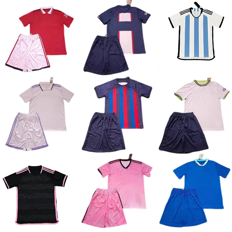 2023/2024 Miami Soccer Team Black Jerseys Cheap Uniform Set For Adults