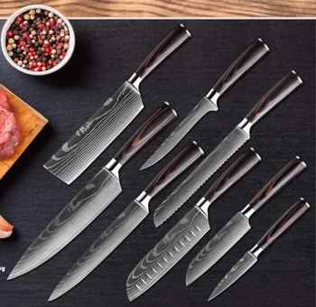 Kitchen Chef Knife Sets, 3.5-8 Inch Set Boxed Knives Stainless