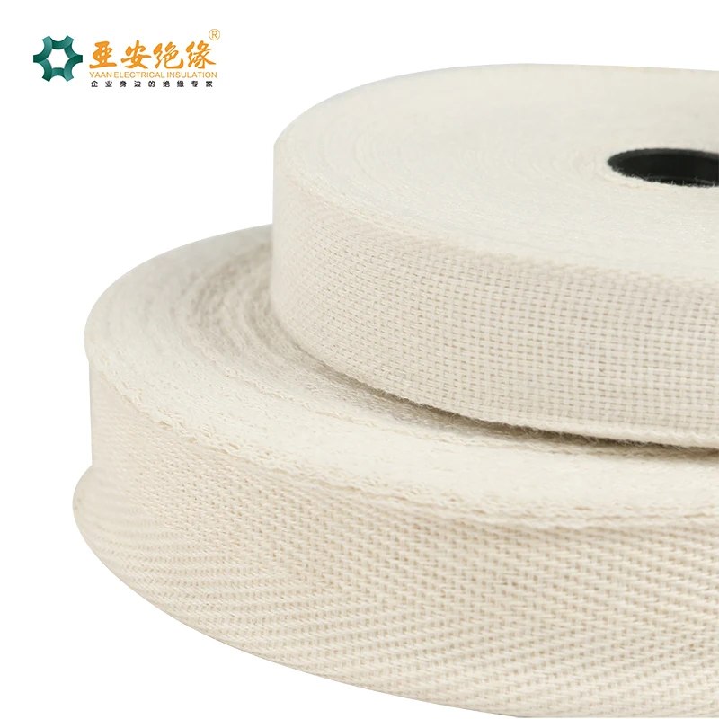 High temperature heat resistant insulating plain cotton tape motor winding h class cotton tape for electrical insulation