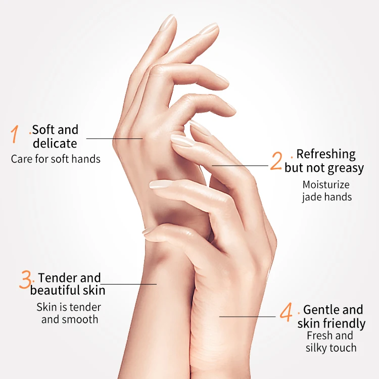 Фирменная торговая марка OEM, апельсин, гиалуроновая кислота, никотинамид, Органический Уход за кожей, гладкий отбеливающий натуральный крем для рук